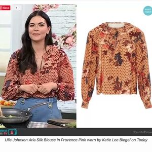 ✨ SALE✨ NEW Ulla Johnson Aria Silk Blouse - Provence Pink Floral